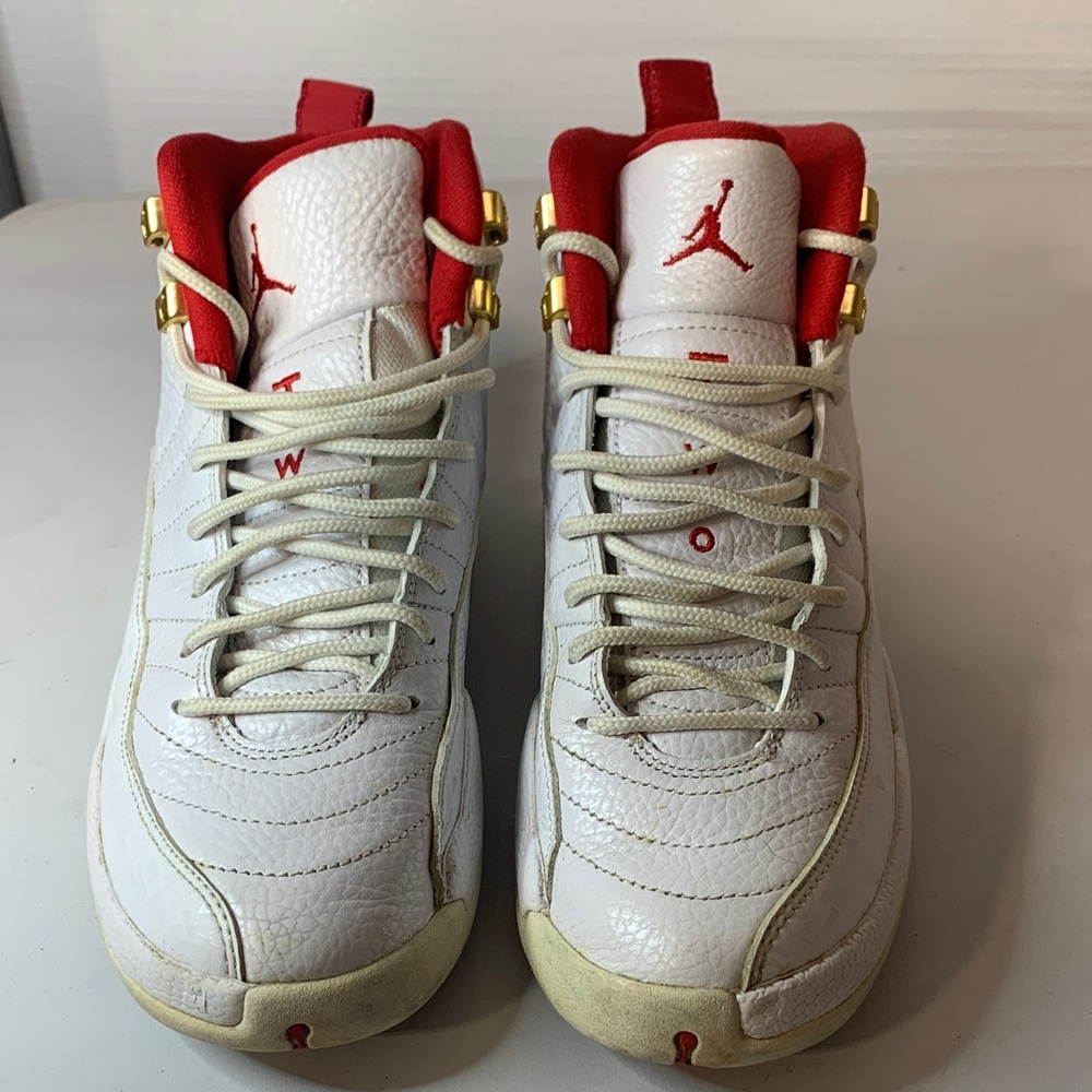 Nike Kids White & Red Basketball Sneakers
